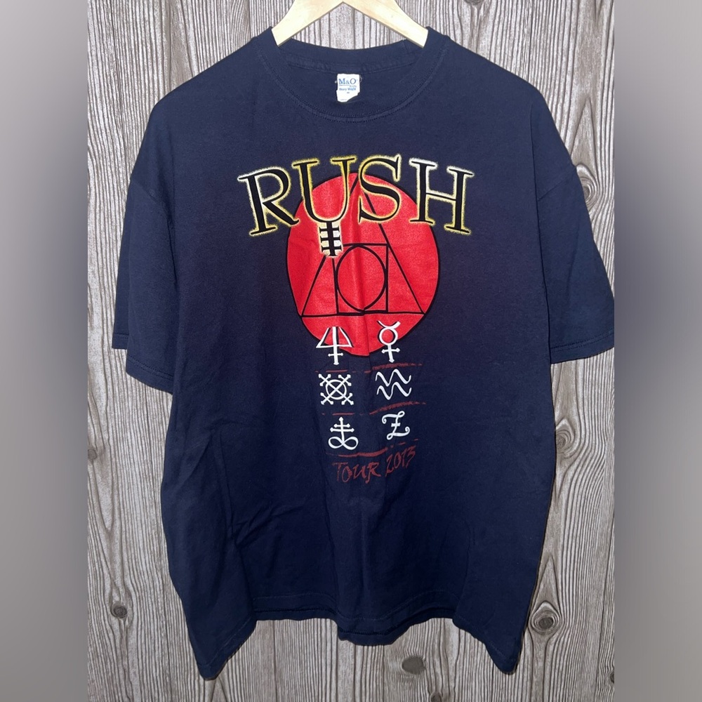 RUSH Clockwork Angels Navy Cymbal Concert Tee Mens XL